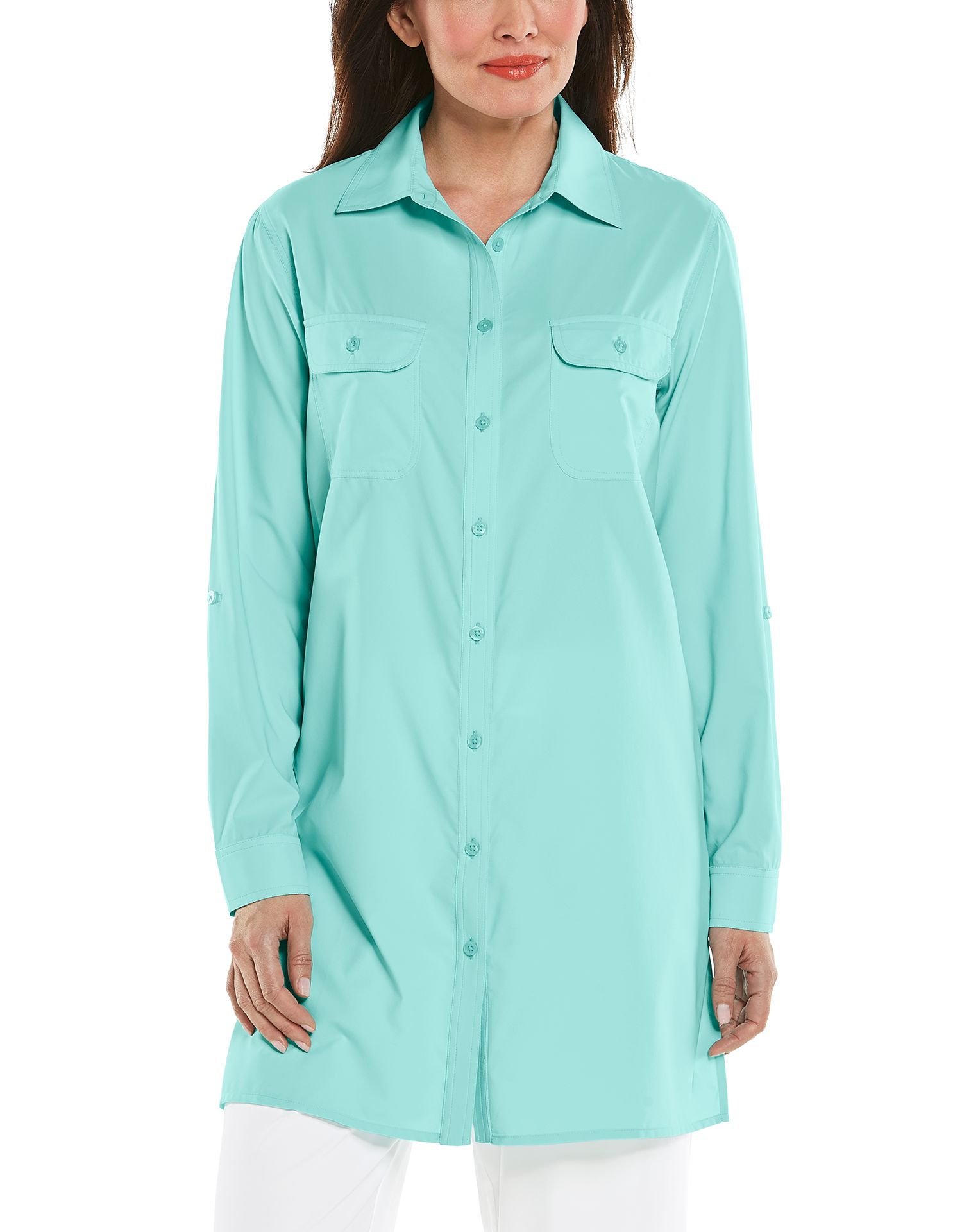 Coolibar - UV Shirt für Damen - Santorini Tunikabluse - Seekristall