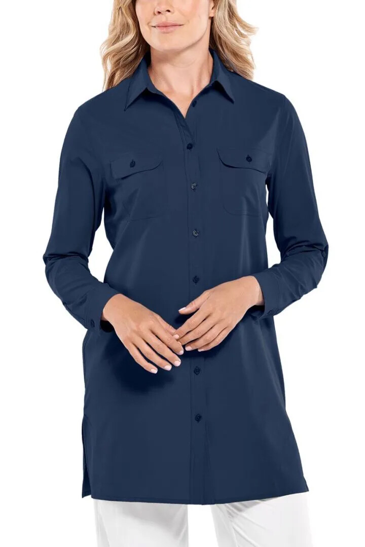 Coolibar - UV Shirt für Damen - Santorini Tunikabluse - Navy