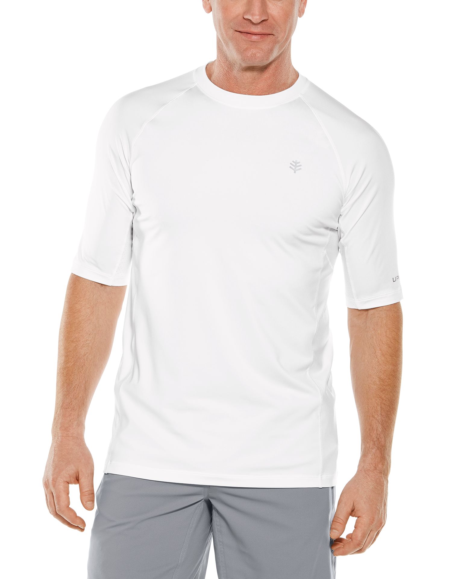 Coolibar - UV-Sportshirt für Herren - Agility Performance - Weiß