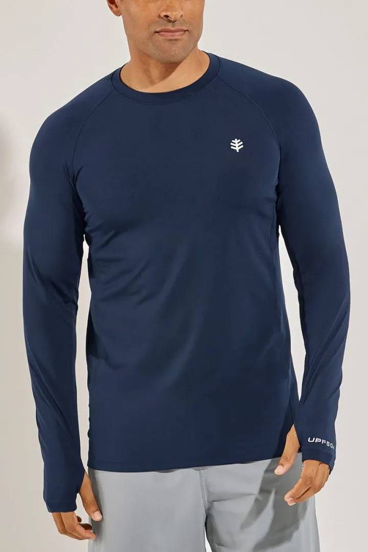 Coolibar - UV Shirt für Herren - Langarm - Agility Performance - Einfarbig - Navy 