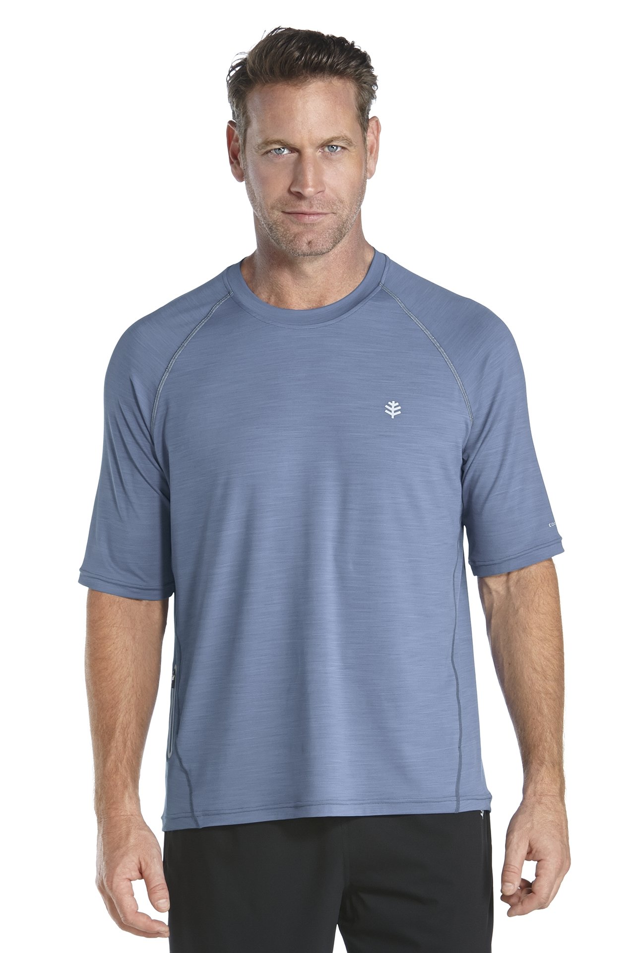 Coolibar - UV-Schutz T-Shirt Herren - blau