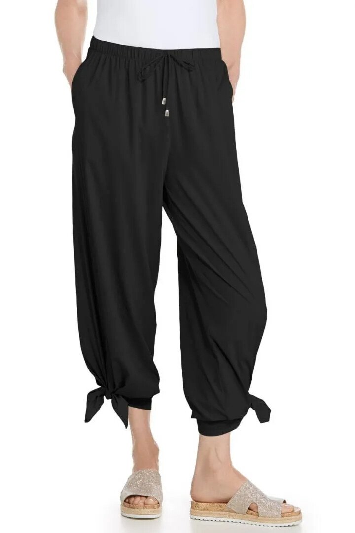 Coolibar - UV Hose mit weitem Bein für Damen - Petra - Einfarbig - Schwarz