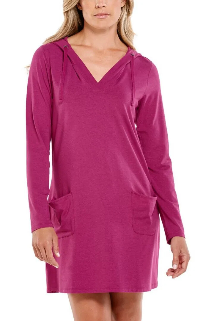 Coolibar - UV Beach Cover-Up Kleid für Damen - Catalina - Einfarbig - Rosa