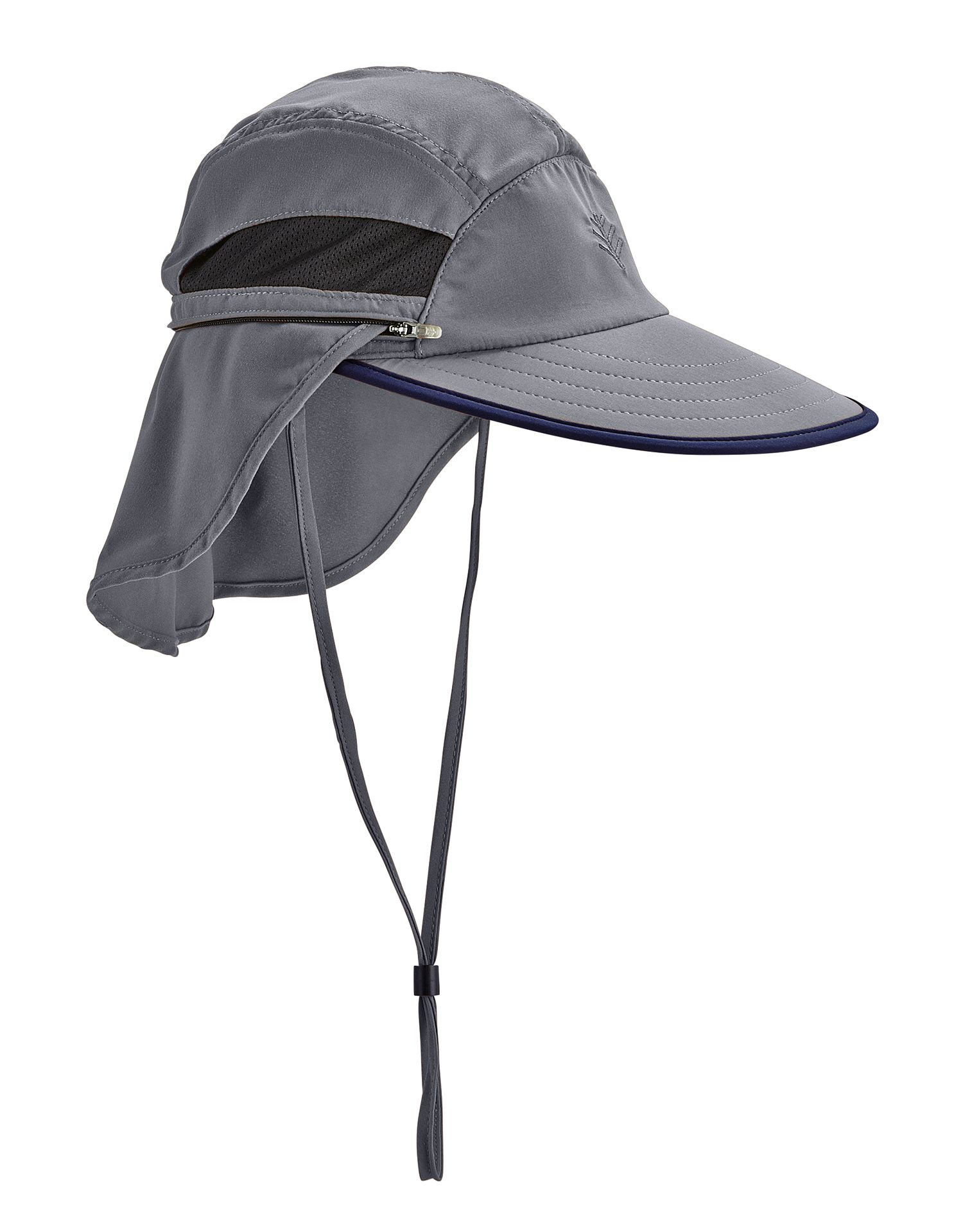 Coolibar - Verstellbare UV-Angelkappe für Herren - Calec - Carbon/Schwarz