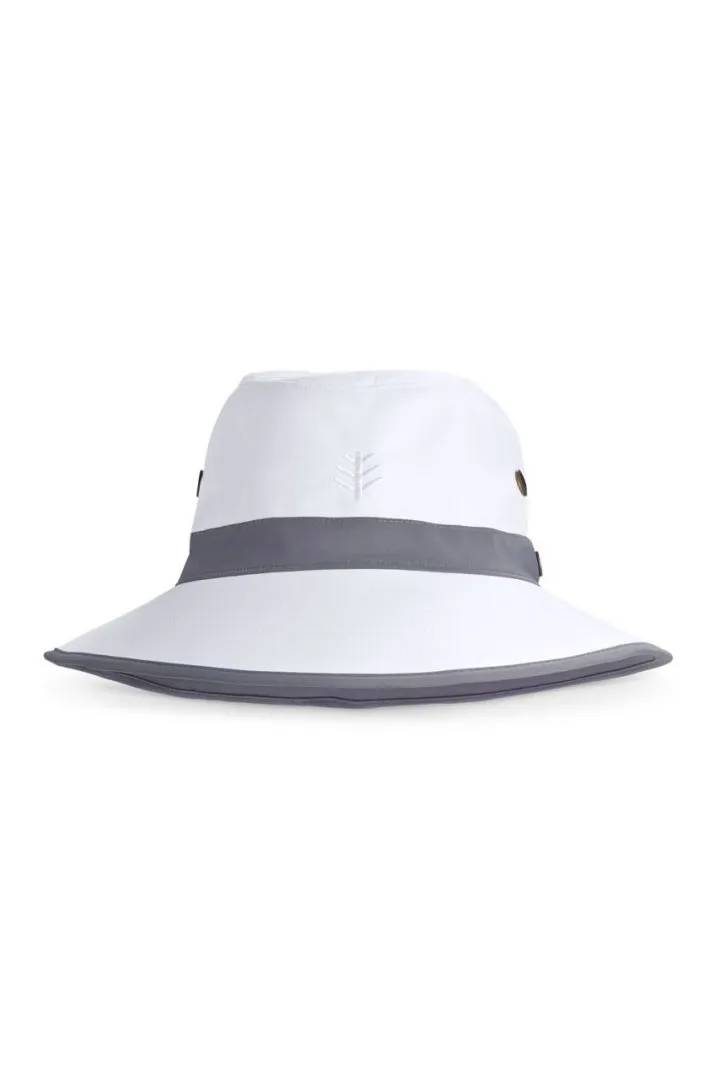 Coolibar - UV-Golfhut für Erwachsene - Matchplay - Weiß/Grau