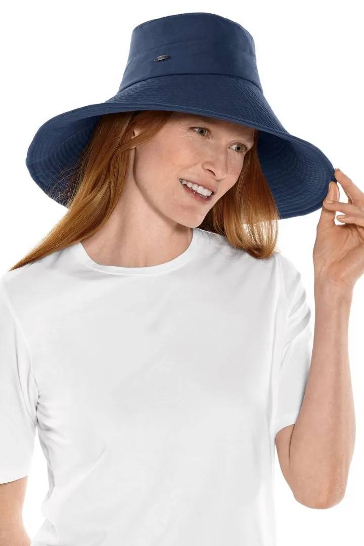 Coolibar - UV-Strandhut für Damen - Brittany - Navyblau 
