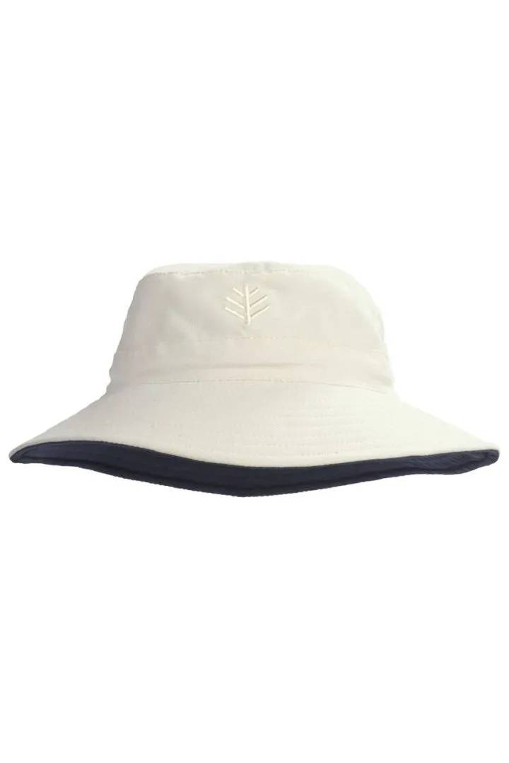Coolibar - Wendbarer UV-Buckethut für Kinder - Y-Landon - Hellbeige/Navyblau