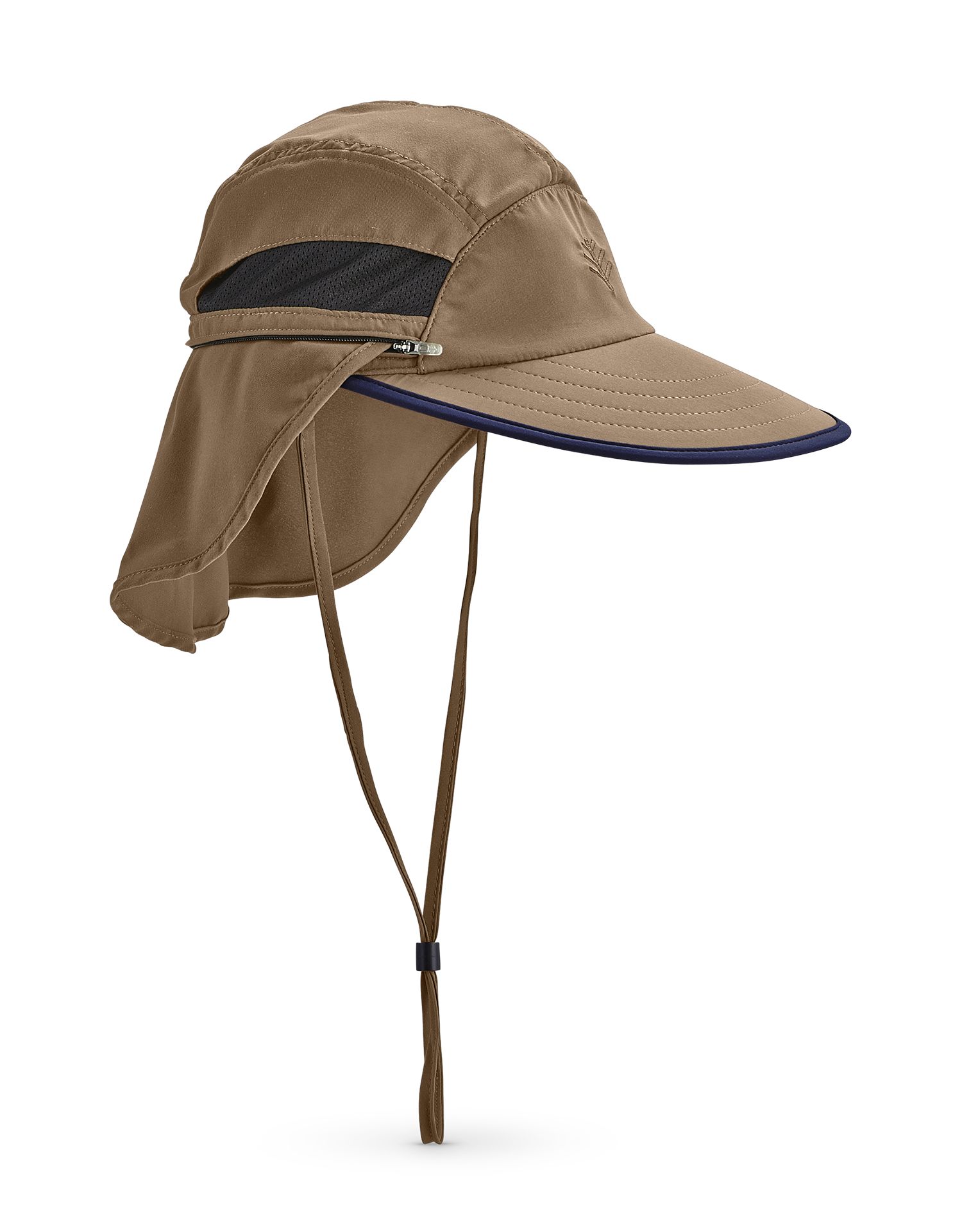 Coolibar - Verstellbare UV-Angelkappe für Herren - Calec - Khaki/Navy
