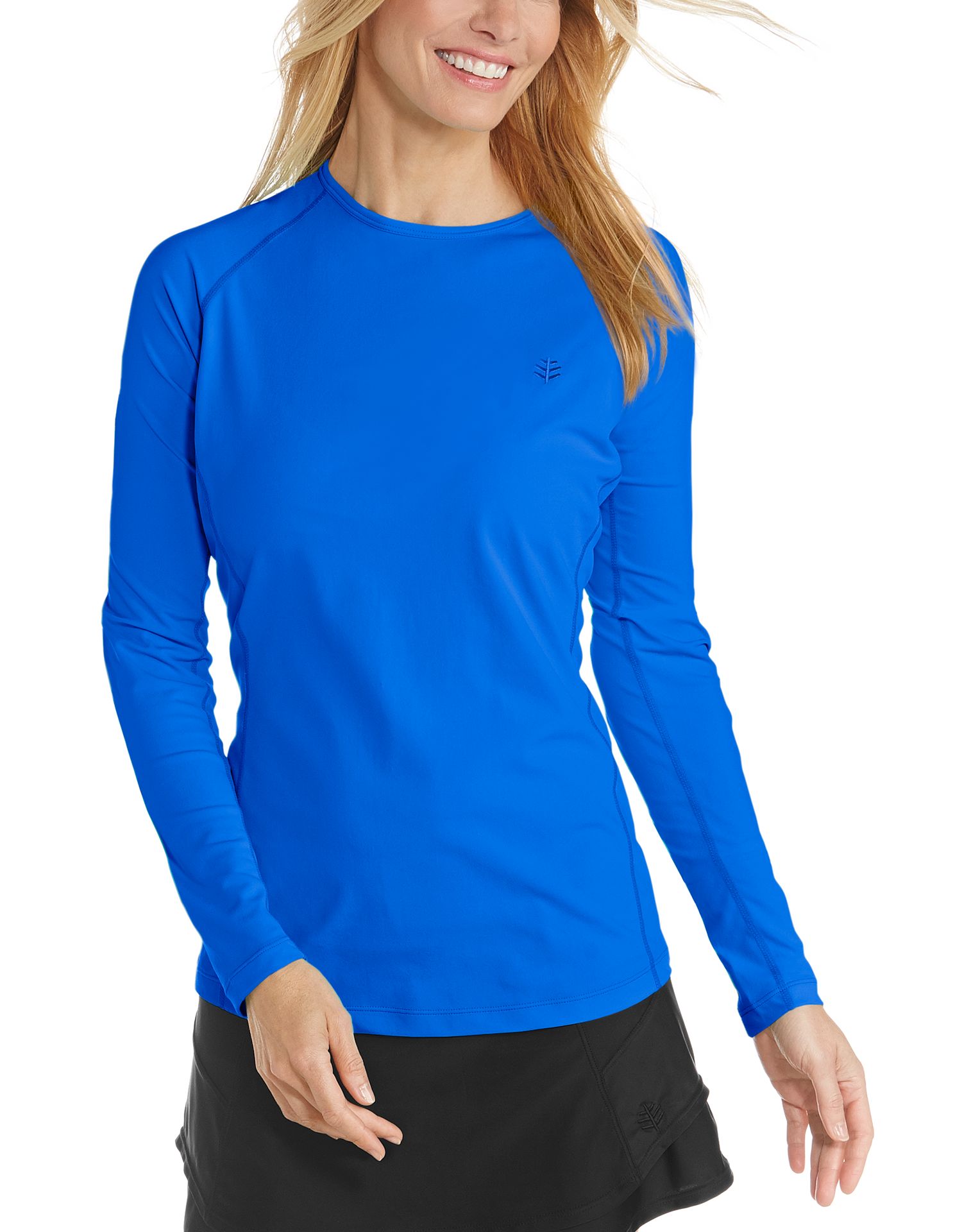 Coolibar - UV-Badeshirt für Damen - Langärmlig - Hightide - Baja Blue