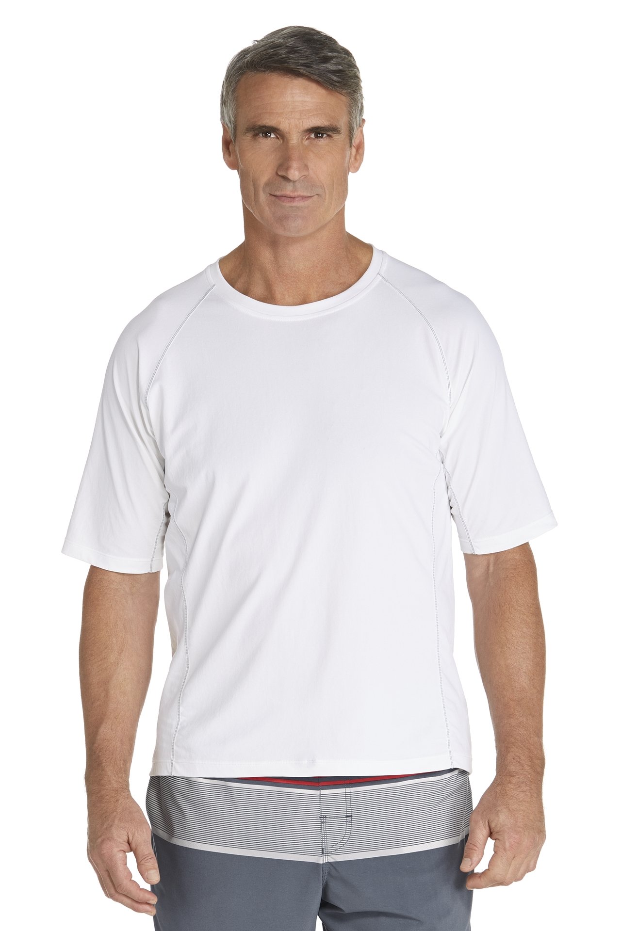 Coolibar - UV Schutz T-Shirt Herren - weiss