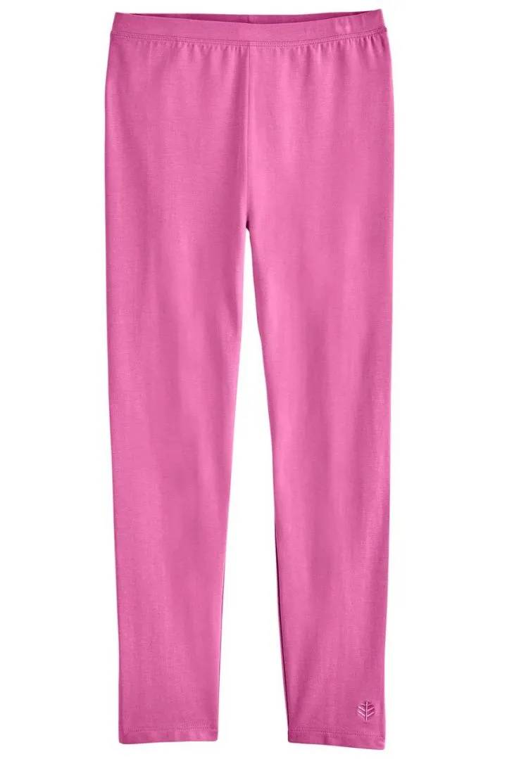 Coolibar - UV Sommer Leggings für Mädchen - Monterey - Einfarbig - Rosa