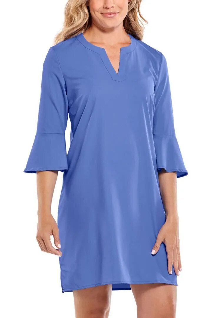Coolibar - UV Tunika für Damen - Cannes - Einfarbig - Aura Blau