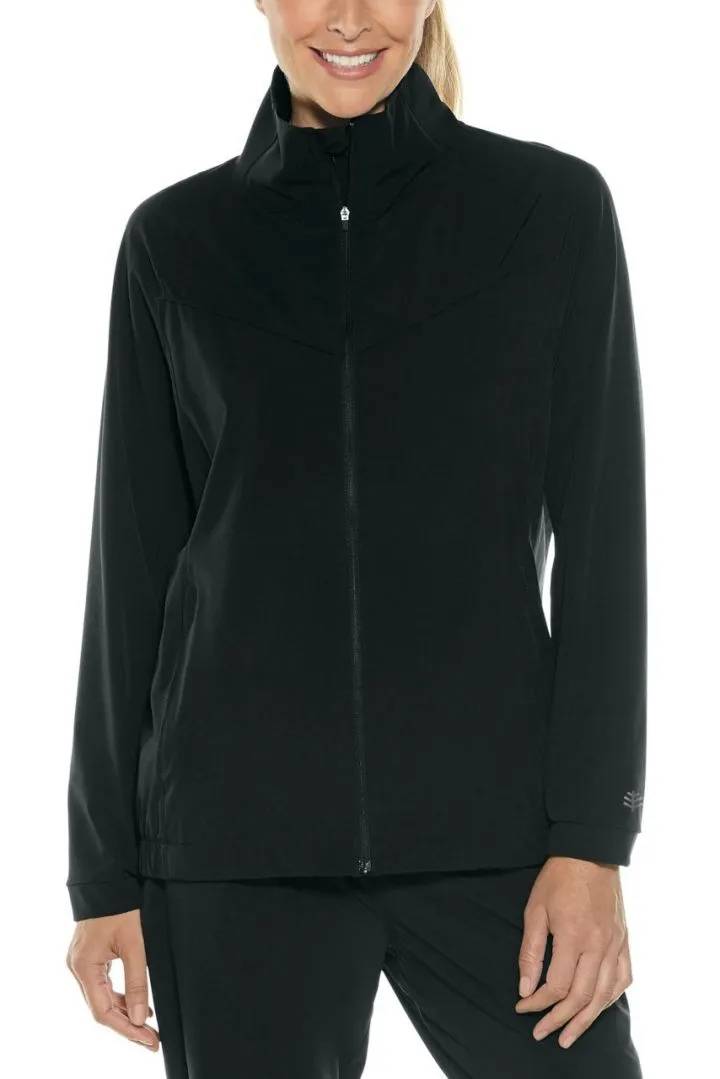 Coolibar - UV Sport Jacke für Damen - Sprinter - Einfarbig - Schwarz