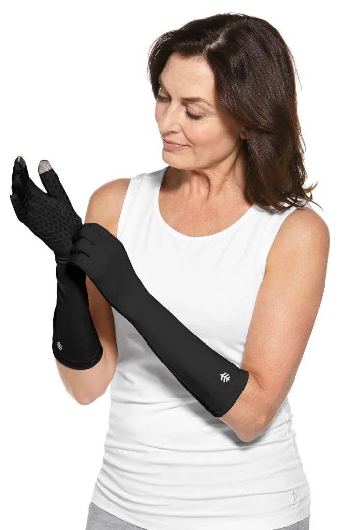 Coolibar - Mittellange UV-Handschuhe für Erwachsene - Bona - Schwarz