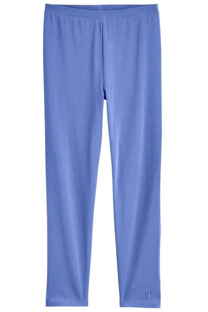 Coolibar - UV Sommer Leggings für Mädchen - Monterey - Einfarbig - Aura Blau