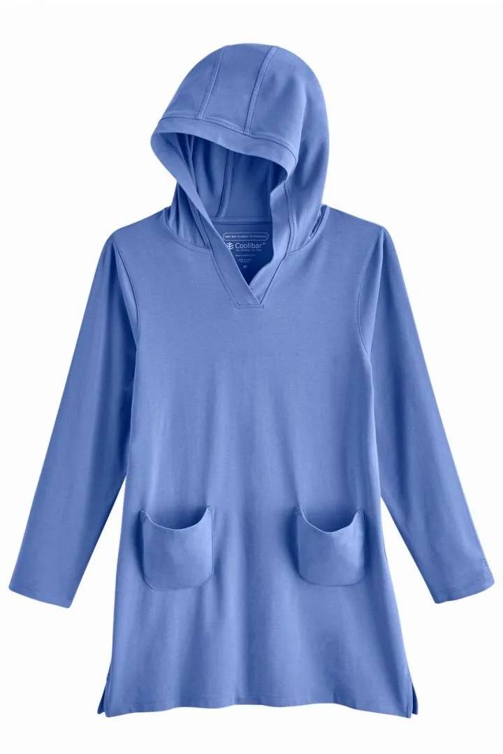 Coolibar - UV Beach Cover-Up Kleid für Mädchen - Catalina - Einfarbig - Aura Blau