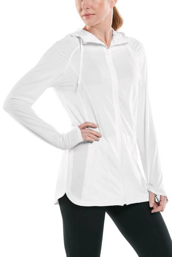 Coolibar - UV Full-Zip Jacke für Damen - Astir - Einfarbig - Weiß