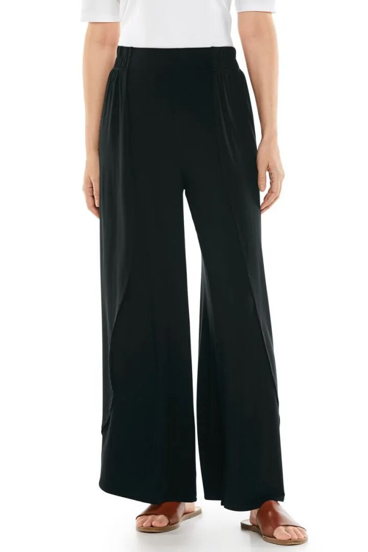 Coolibar - UV Hose mit weitem Bein für Damen - Lynsu - Einfarbig - Schwarz