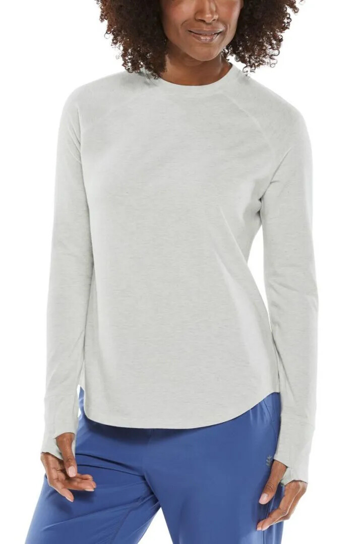 Coolibar - UV Shirt für Damen - Langarm - LumaLeo - Heather - Hellgrau  