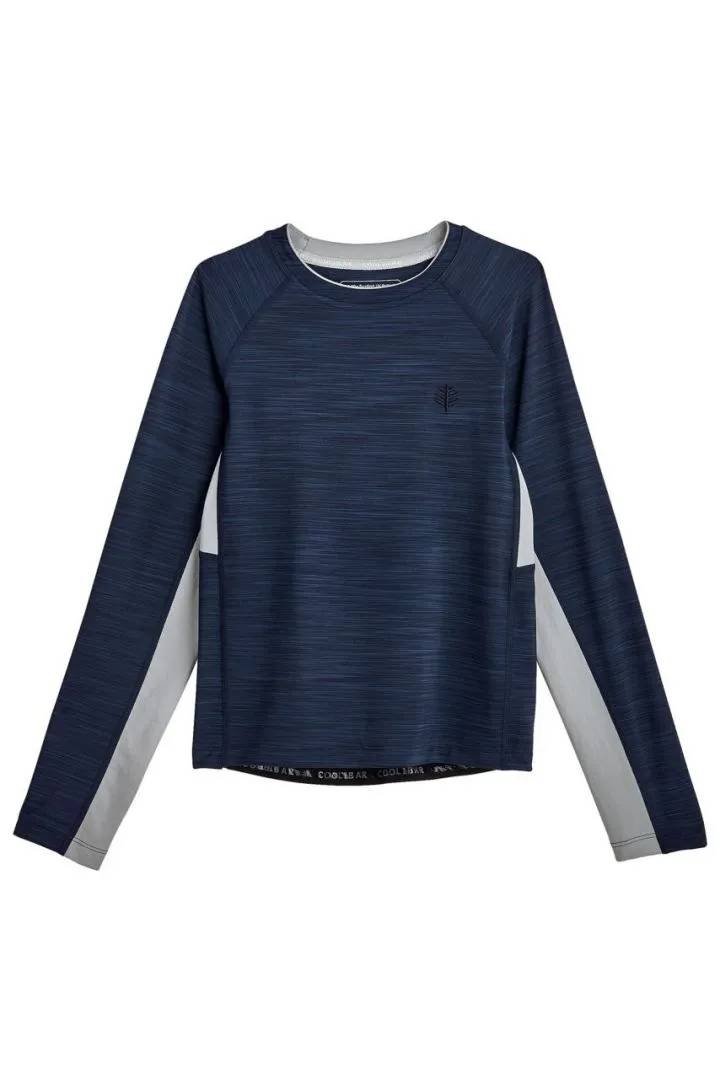 Coolibar - UV Rashguard für Jungen - Ultimate - Line Texture - Navy Blau