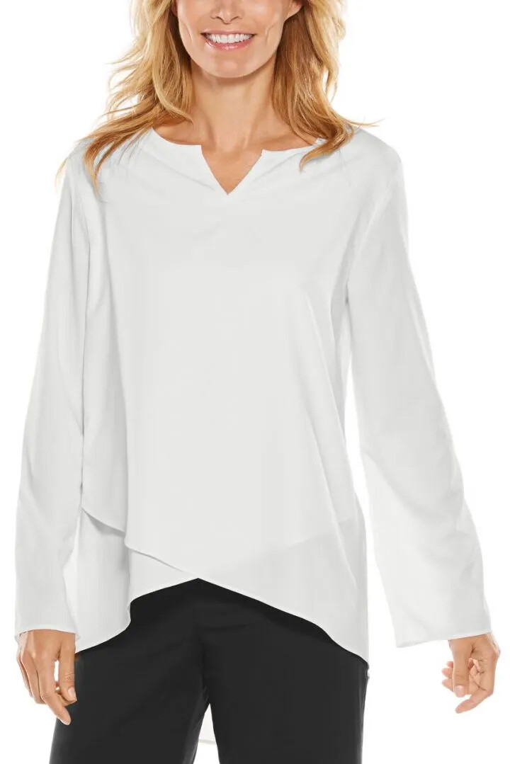 Coolibar - UV Tunika für Damen - Santa Barbara - Einfarbig - Weiß 
