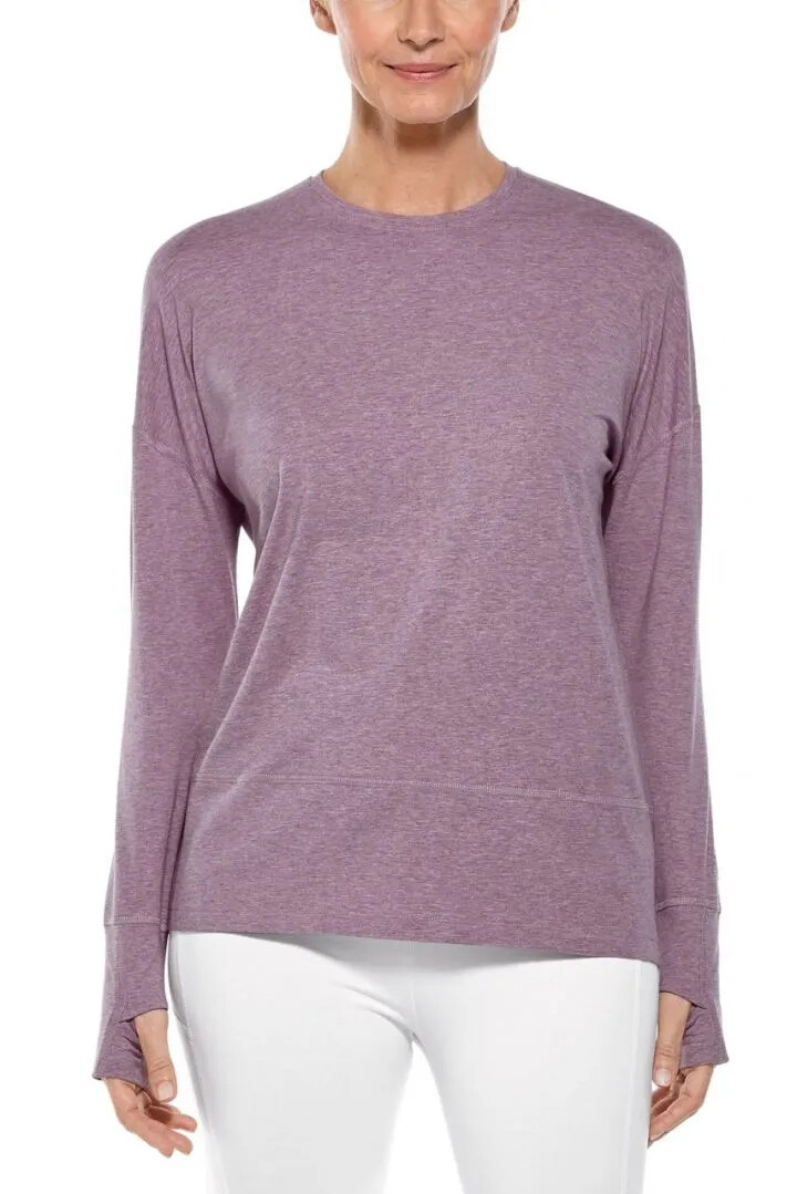 Coolibar - UV Relaxed Shirt für Damen - Langarm - LumaLeo - Heather - Lila