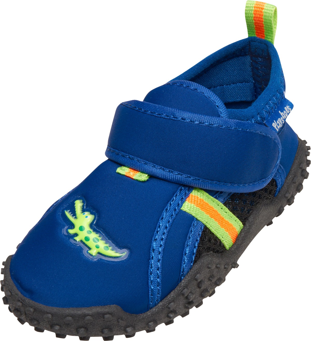Playshoes - UV-Badeschuhe für Jungen - Krokodil - Blau / Schwarz
