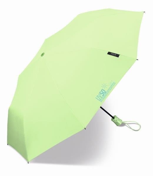 Happy Rain - Mini-Regenschirm mit UV-Schutz - Automatik - Grün