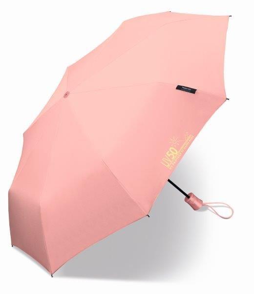 Happy Rain - Mini-Regenschirm mit UV-Schutz - Automatik - Pink