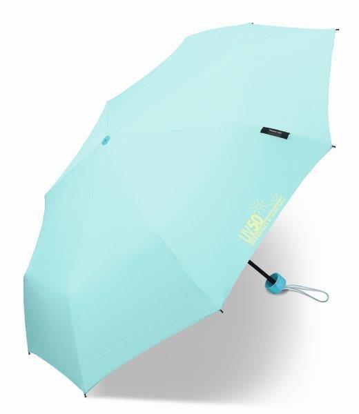 Happy Rain - Mini-Regenschirm mit UV-Schutz - Manuell - Blau