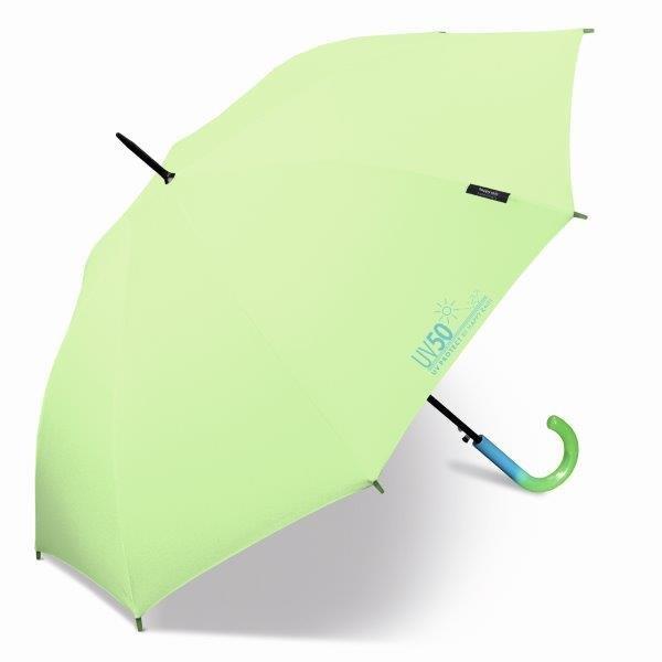 Happy Rain - Langer Regenschirm mit UV-Schutz - Automatik - Grün