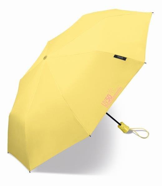 Happy Rain - Mini-Regenschirm mit UV-Schutz - Automatik - Gelb