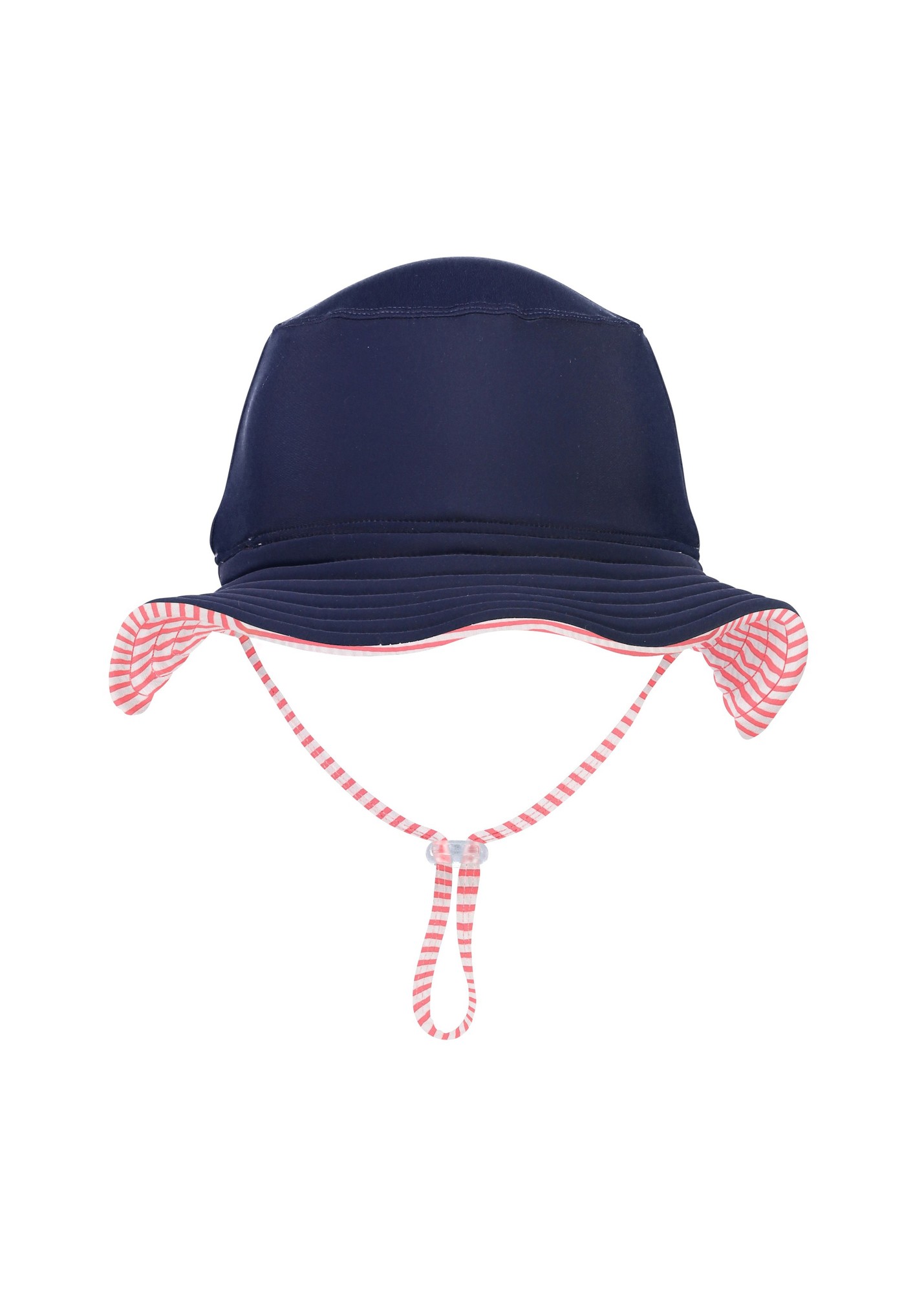 Snapper Rock - UV-Bucket Hut für Babys - Umkehrbar - Weiß/Rot - Marineblau
