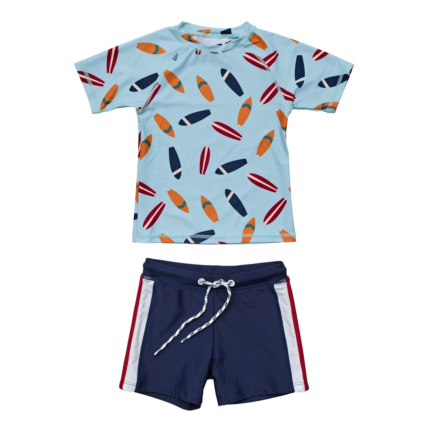 Snapper Rock - UV-Badeset für Babys und Kinder - Kurzarm - Retro Surf - Blau/Navy