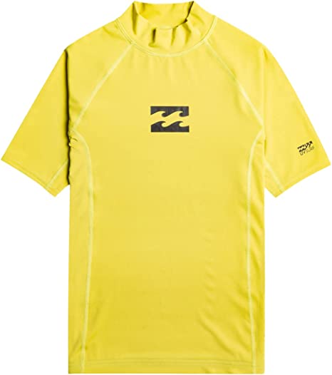 Billabong - Rashguard für Jungen mit kurzen Ärmeln - Waves All Day - UPF50+ - Acid Green