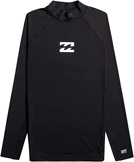 Billabong - Rashguard für Männer mit langen Ärmeln - Waves All Day - UPF50+ - Black Pebble