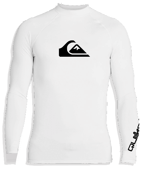 Quiksilver - UV-Badeshirt für Herren - Langärmlig - All time - Weiß