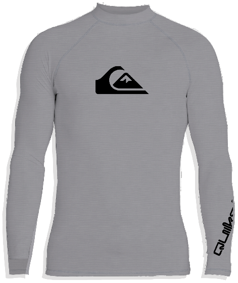 Quiksilver - UV-Badeshirt für Herren - Langärmlig - All time - Grau