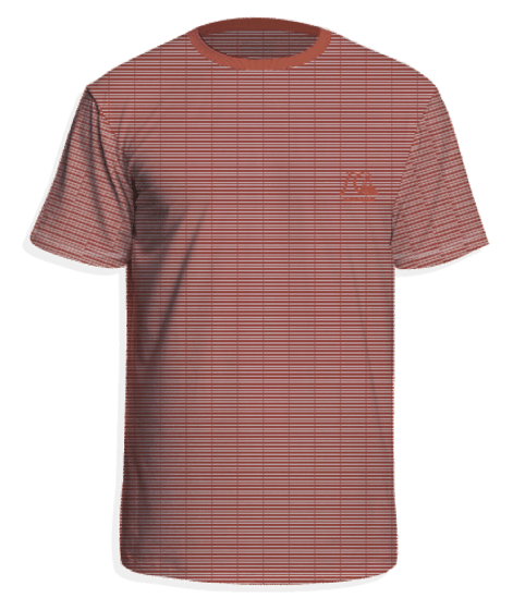 Quiksilver - UV-Badeshirt für Herren - Kurzärmlig - Gestreift - Rot