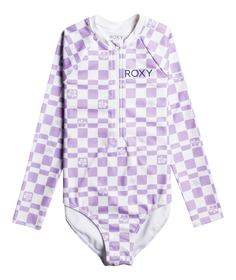 Roxy - Badeanzug für Mädchen - Magical Waves - Langarm - Purple Rose Flower Box