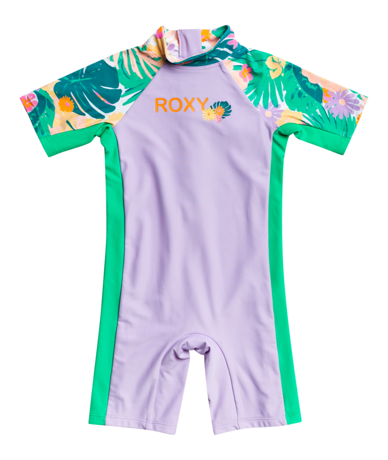 Roxy - UV Badeanzug für Mädchen - Paradisiac Island - 3/4 Ärmel - UPF50 - Mint Tropical Trails