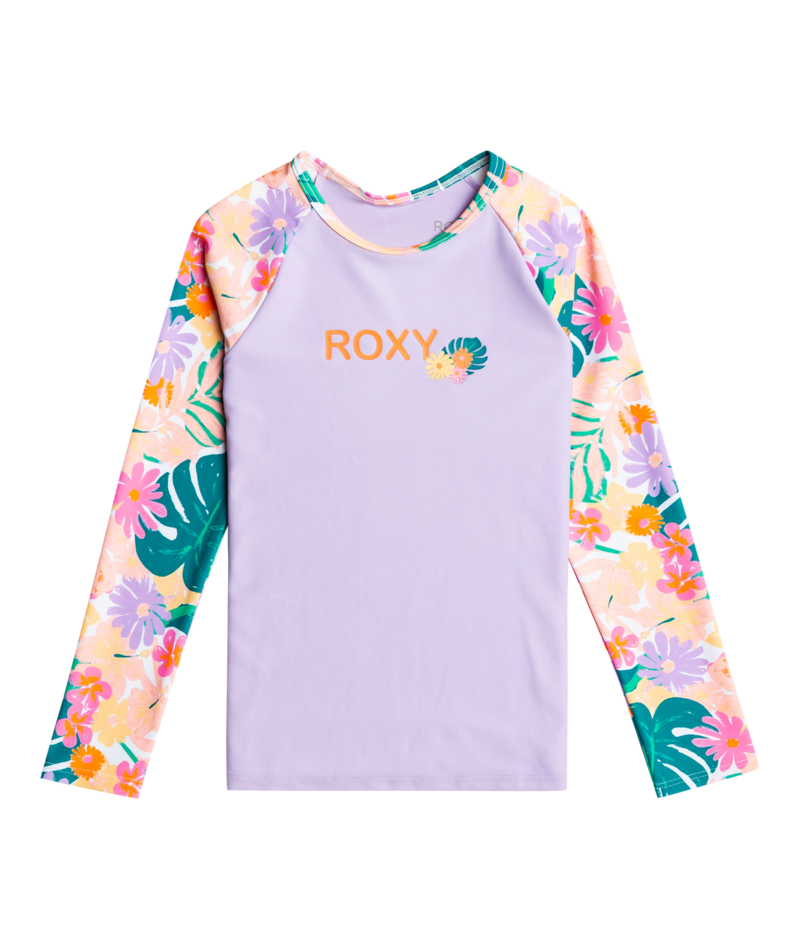 Roxy - UV Rashguard für Mädchen - Paradisiac Island - Langarm - UPF50 - Mint Tropical Trails