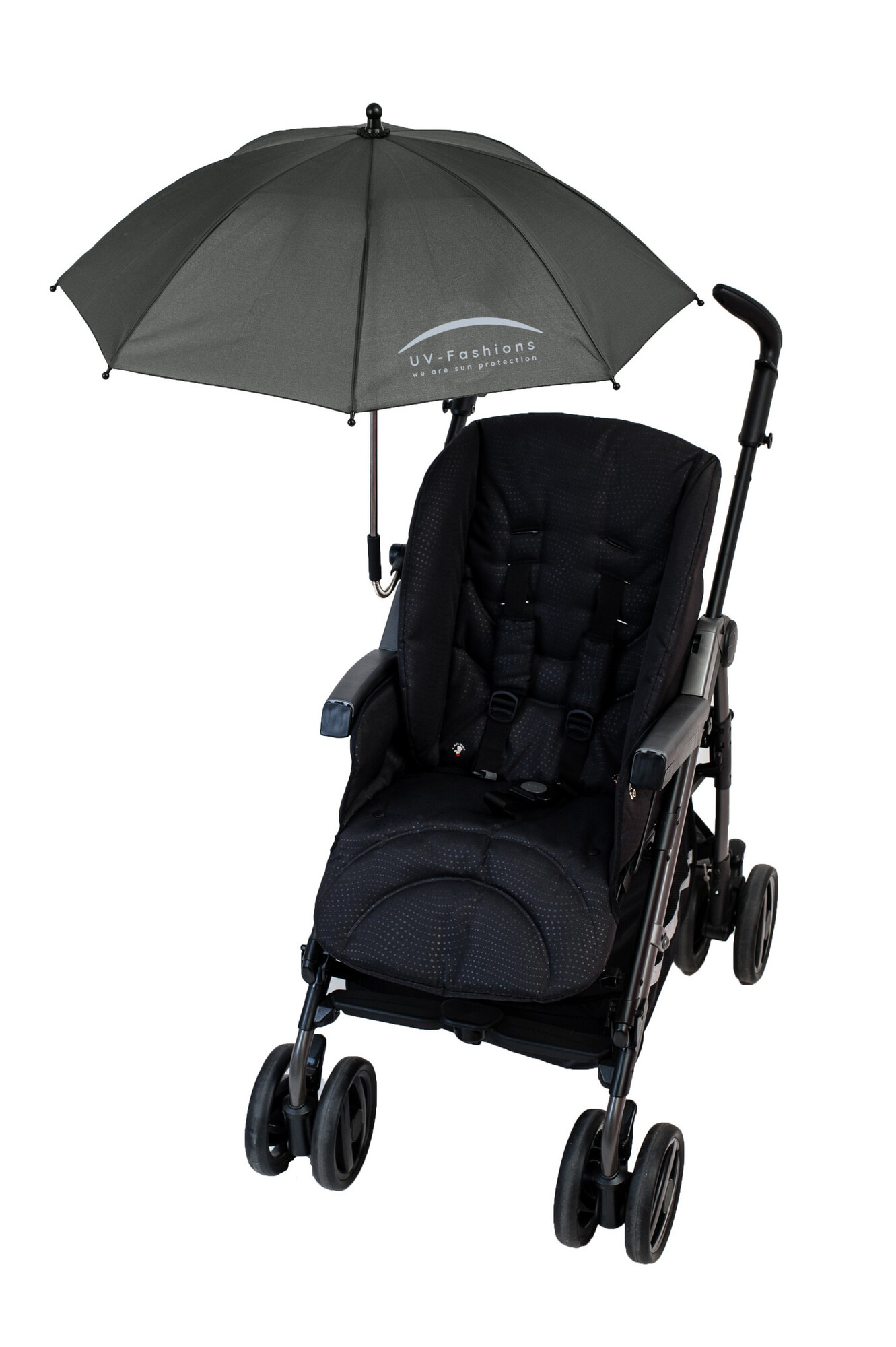 UV-Fashions - Universeller UV-Schirm für Kinderwagen - Dunkelgrau