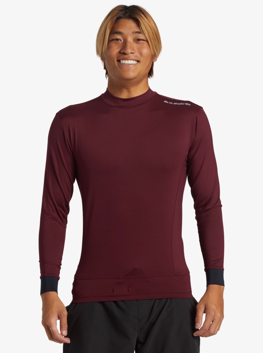 Quiksilver - UV-Surf-T-Shirt für Herren - Highline - Langarm - UPF50+ - Weinrot