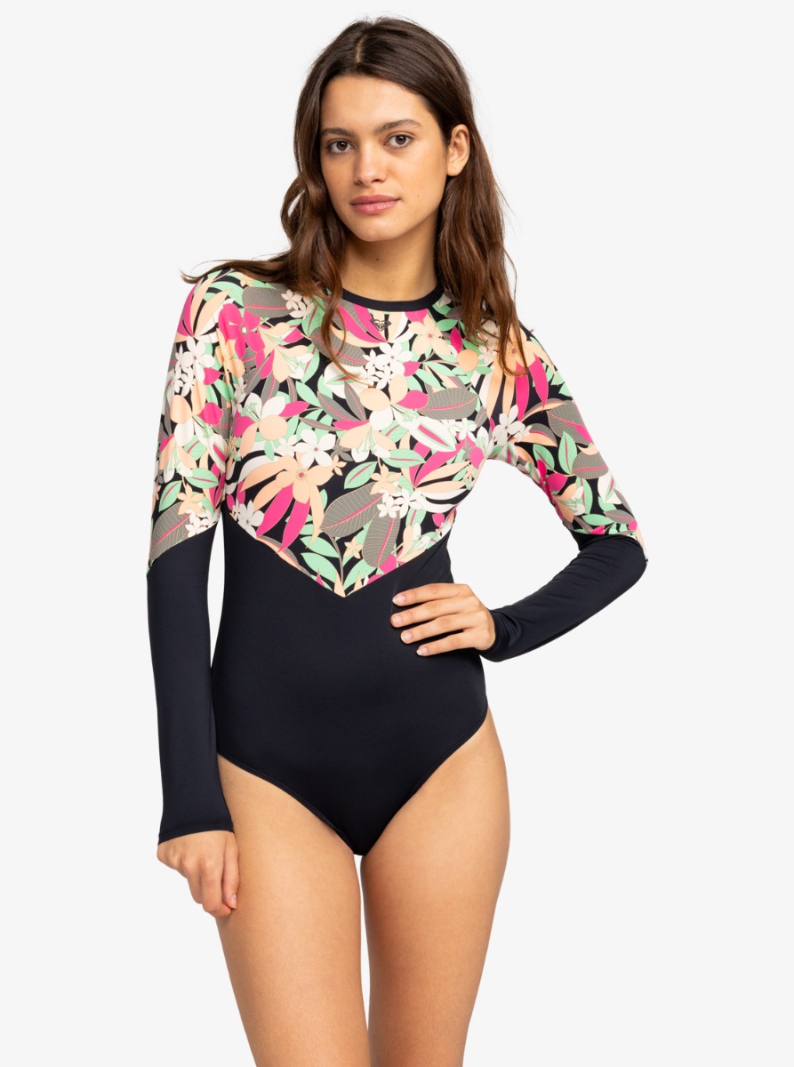 Roxy - UV-Badeanzug für Damen - Langarm onesie - UPF50 - Anthrazit