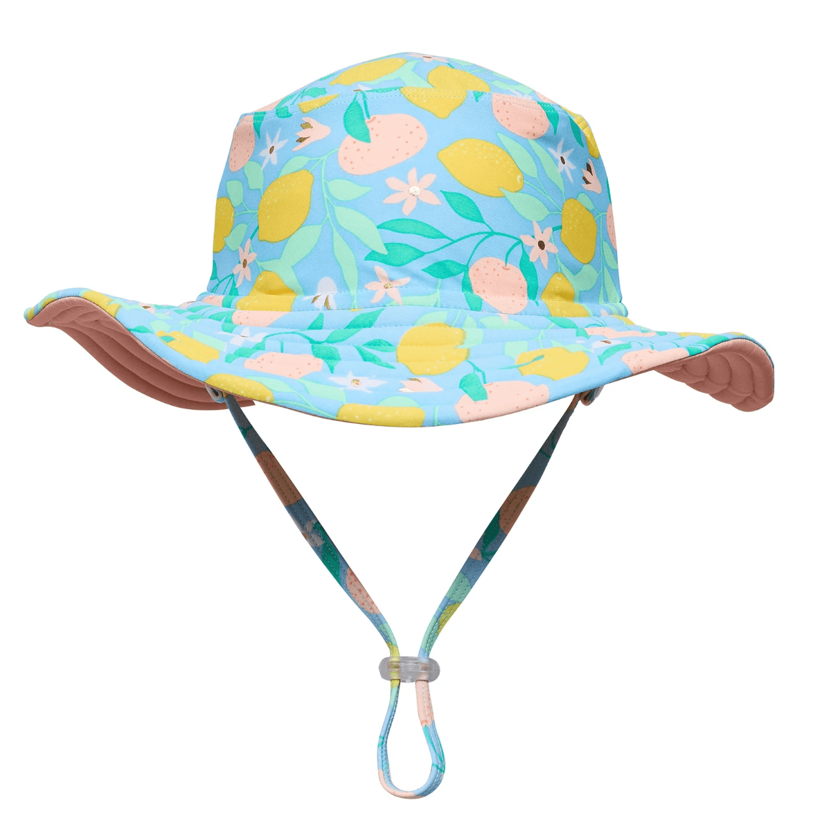 Snapper Rock - Wende-UV-Fischerhut für Mädchen - UPF50+ - Lemon Drops - Blau/Pink