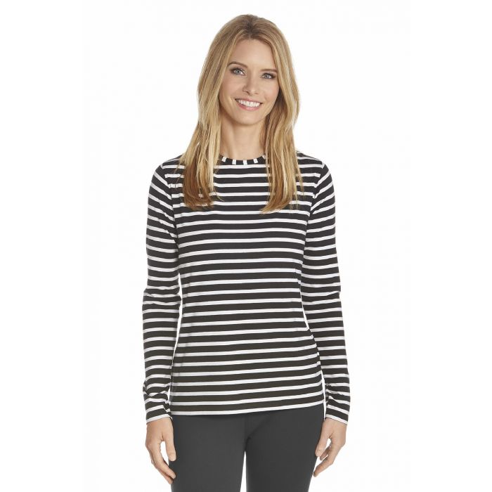 Coolibar - T-Shirt langer Arm - Schwarz