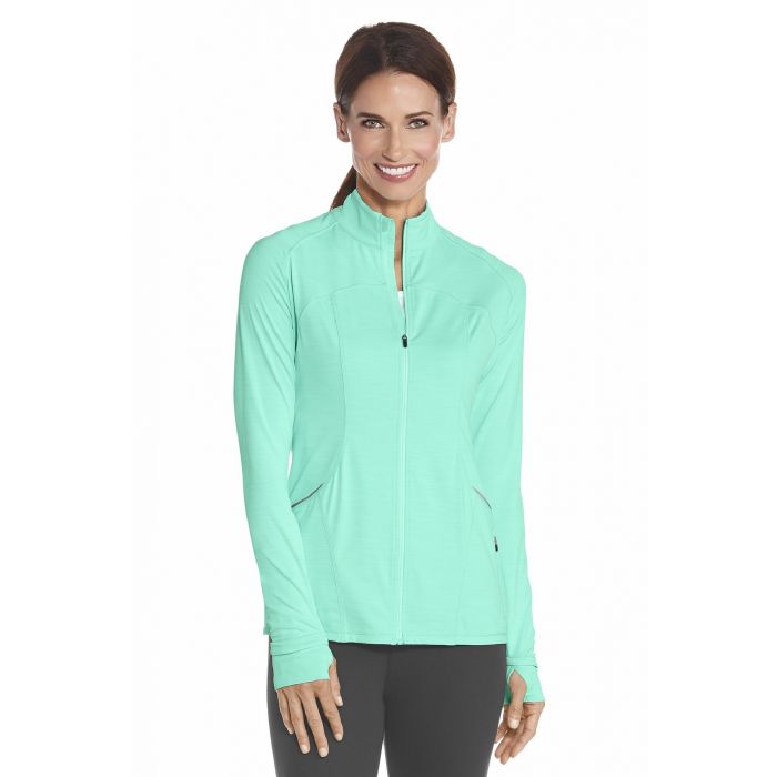 Coolibar - UV Damen Fitness Jacken - Aqua