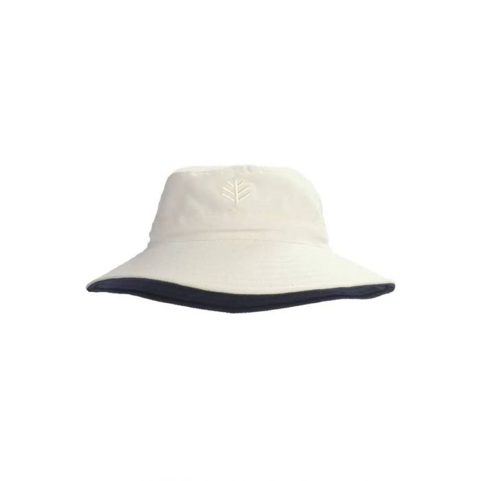 Coolibar - Wendbarer UV-Buckethut für Kinder - Y-Landon - Hellbeige/Navyblau