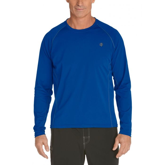 Coolibar - UV Schutz Langarm Shirt Herren - blau